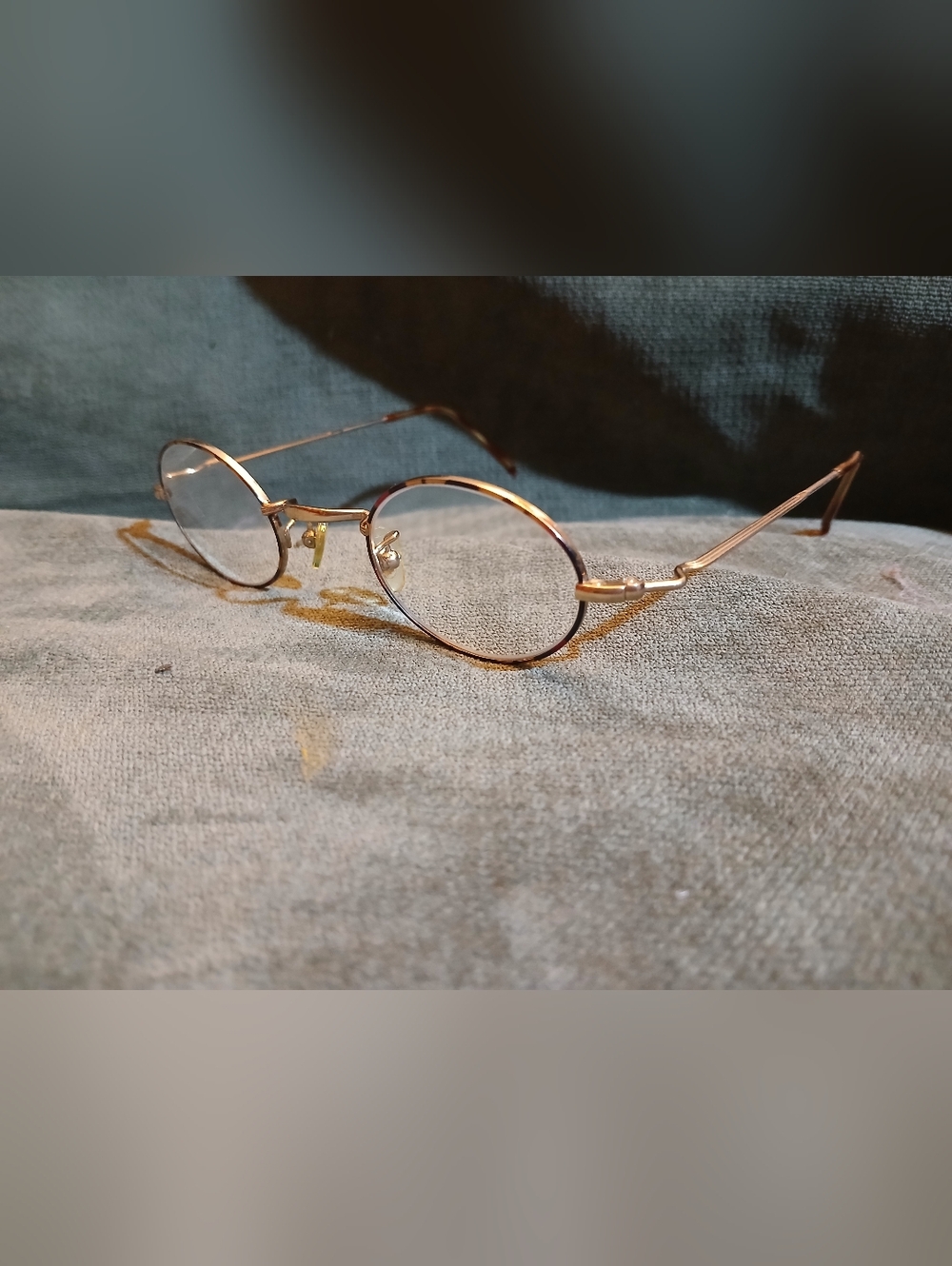 Delicate Oval Metal Frame Glasses in Rose Gold Made In FRANCE